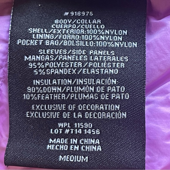 32 Degrees Weatherproof purple and black quilted coat size medium - Picture 7 of 7